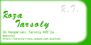 roza tarsoly business card